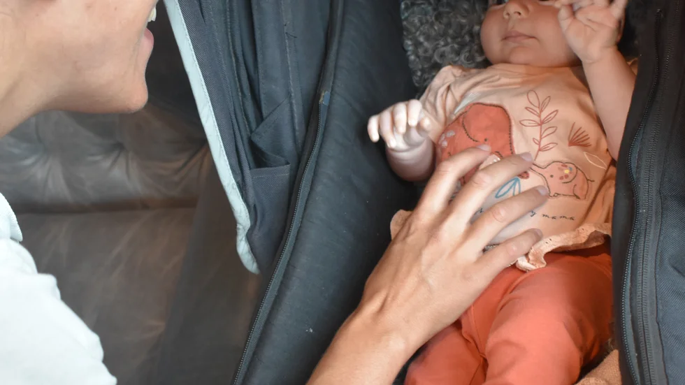 Dalia Raizel, som blev namngiven av en rabbin i New York tidigare i somras. "Det var superhäftigt att höra rabbinen säga min mammas namn, mitt namn, och sedan Dalias namn", säger Liz. 