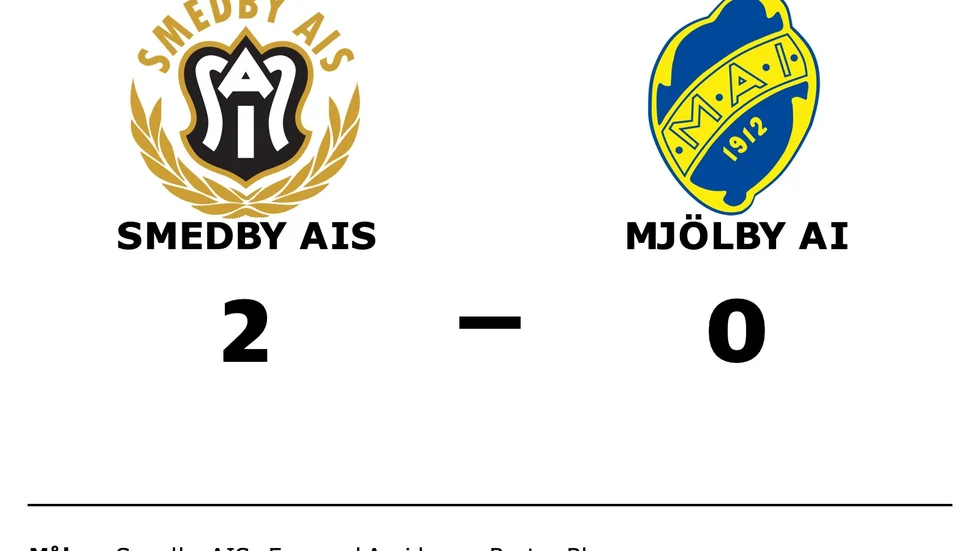 Smedby AIS vann mot Mjölby AI FF