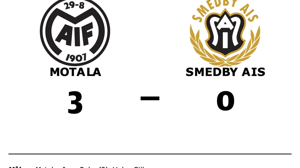 Motala AIF FK vann mot Smedby AIS