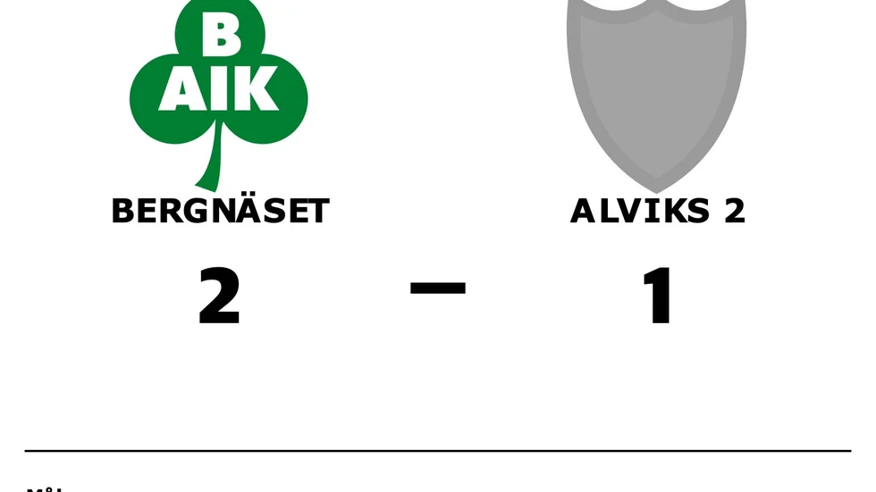 Bergnäsets AIK 4 vann mot Alviks IK 2