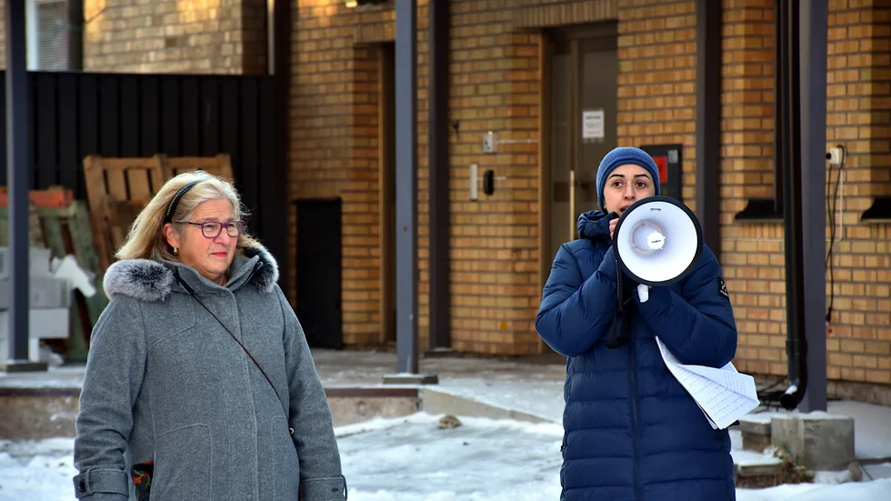 Demonstration för föräldrar vars barn har omhändertagits i Gällivare.