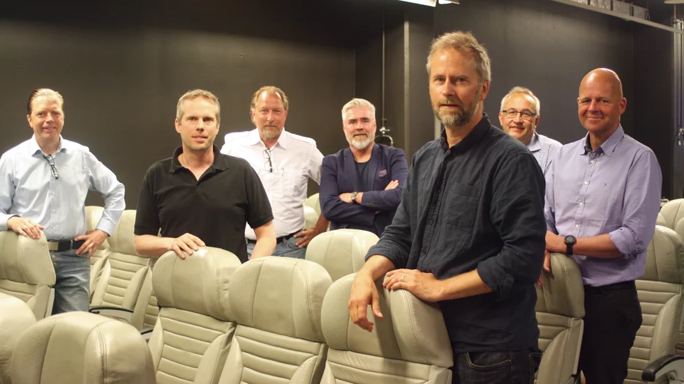 Några av huvudpersonerna bakom Green Flight Academy: Från vänster Nicklas Larsson, Jimmie Säll, Björn Arvidsson, Peter Karlstén, Olov Hultdin, Robert Lindberg och Petter Mikaelsson.