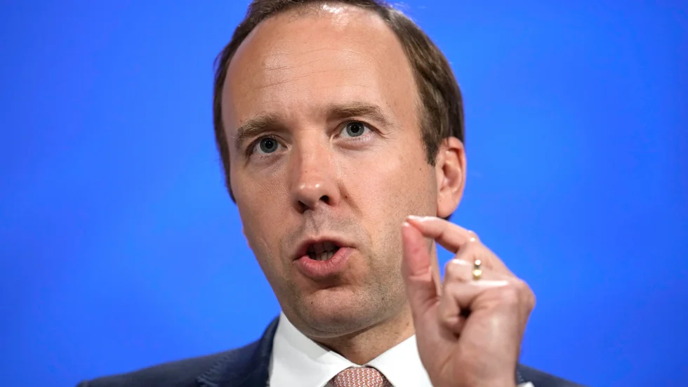 Den brittiske hälsoministern Matt Hancock varnar för den indiska virusvarianten, även kallad delta. Arkivbild.