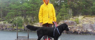 Izzy hjälper matte i terapirummet • Elin Lundberg "Izzy är bättre än mig på att känna dofter och läsa kroppsspråk."