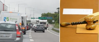 Stopp för 80 meter lång skylt vid E 4