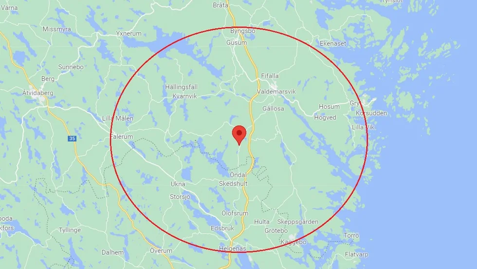 Här skedde nattens skalv och så många kunde känna och höra det.