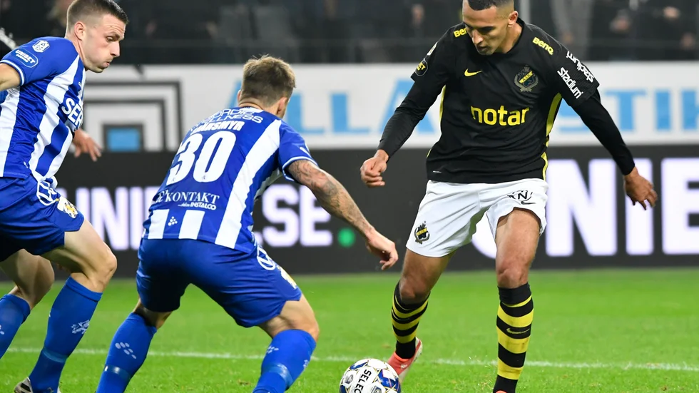 Nabil Bahoui, tvåmålsskytt som anfallare mot IFK Göteborg.
