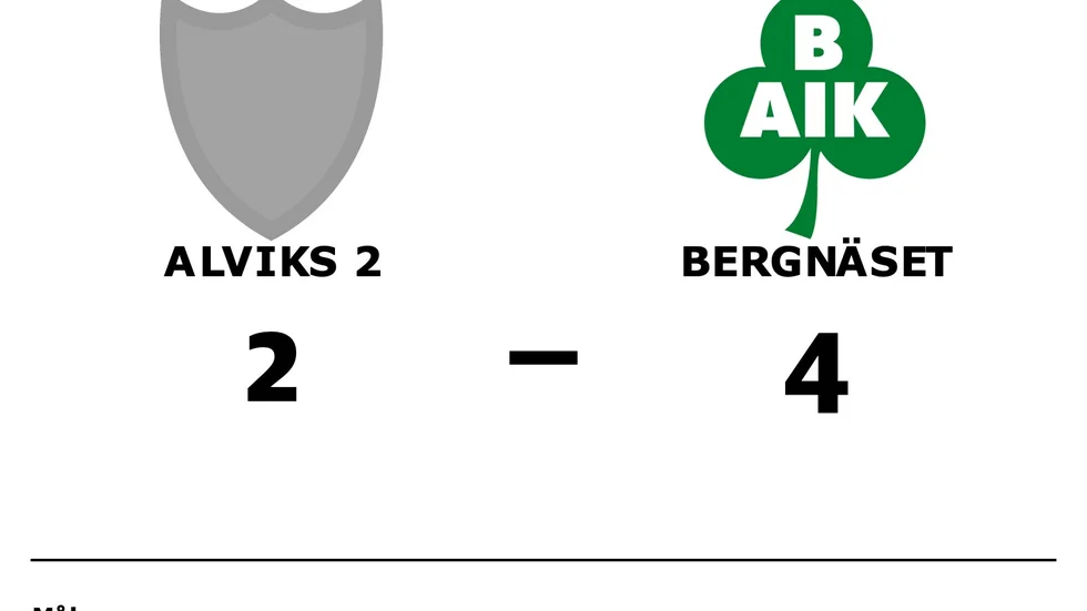Alviks IK 2 förlorade mot Bergnäsets AIK 3