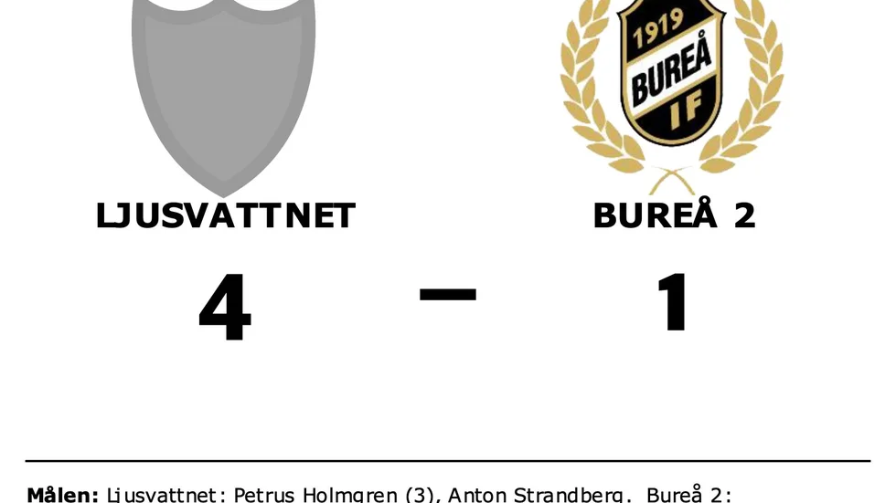 Ljusvattnets IF vann mot Bureå IF 2