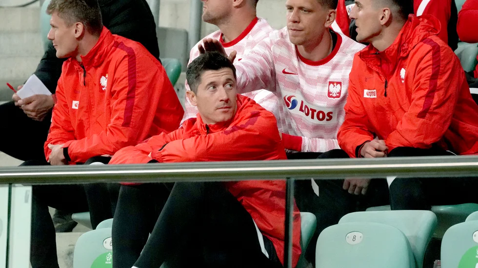 Robert Lewandowski blev mållös i genrepet mot Island. Arkivbild.