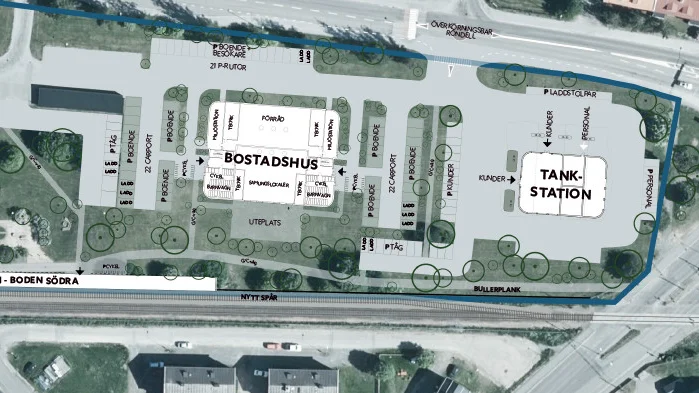 Här ska nya tankstationen byggas.