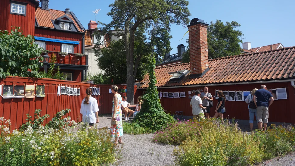 Den fyra timmar korta utställningen i Båtsmansgränd visade fotografier från nio lokala fotografer.