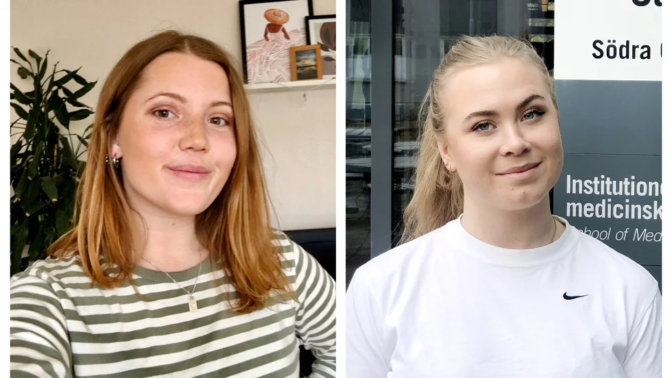 Karolina Axelsson (t v) från Gamleby har siktet inställt på Jönköping till hösten, medan Wilma Skaro (t h) har börjat plugga på Örebro universitet.