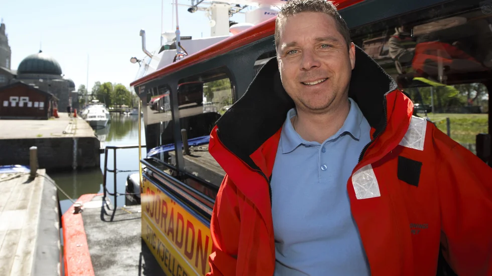 Stationsledare Johan Weber kan summera ett hektiskt år för Sjöräddningssällskapet Vadstena-Motala.