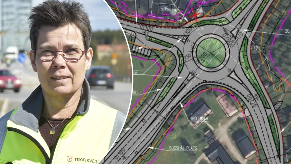 Gun-Marie Mårtsensson berättar om planerna för den nya cirkulationsplatsen som börjar byggas i Gäddvik under 2022.