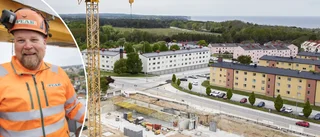 SE FILMEN: Från jättekranen syns hela Visby