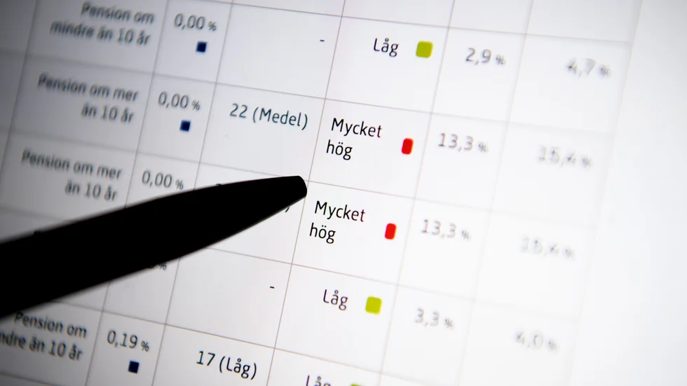 Hög, medel eller låg risk? Knepigt. Här fonder som visas på Pensionsmyndighetens fondtorg.
