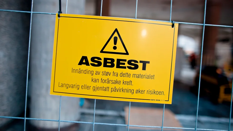 Avloppsrören visade sig innehålla material av asbest.