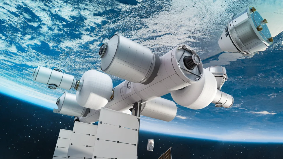 Så här är det tänkt att Blue Origins rymdstation Orbital Reef ska se ut.