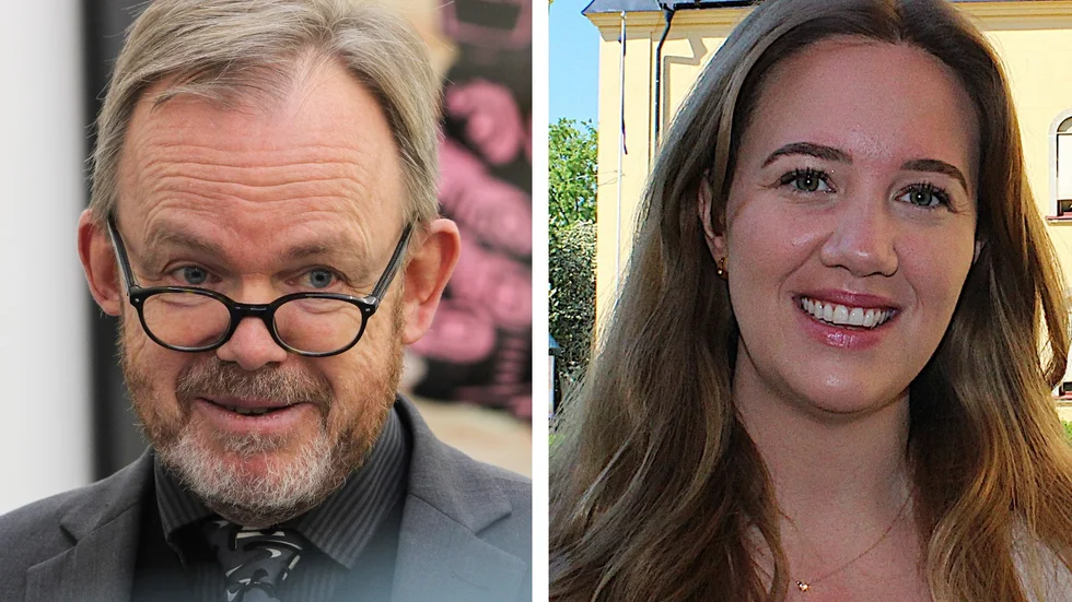 Alliansen röstar olika i fråga om Ibn Rushd. Men någon splittring är det inte. Gustav Appelberg (L) och Denise Cassel (KD).