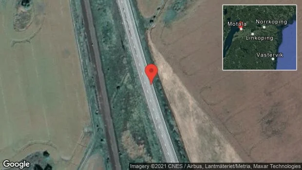 En personbil i trafikolycka