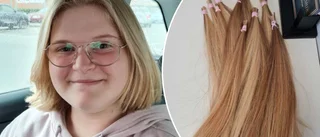 14-åriga Amanda donerade sitt hår