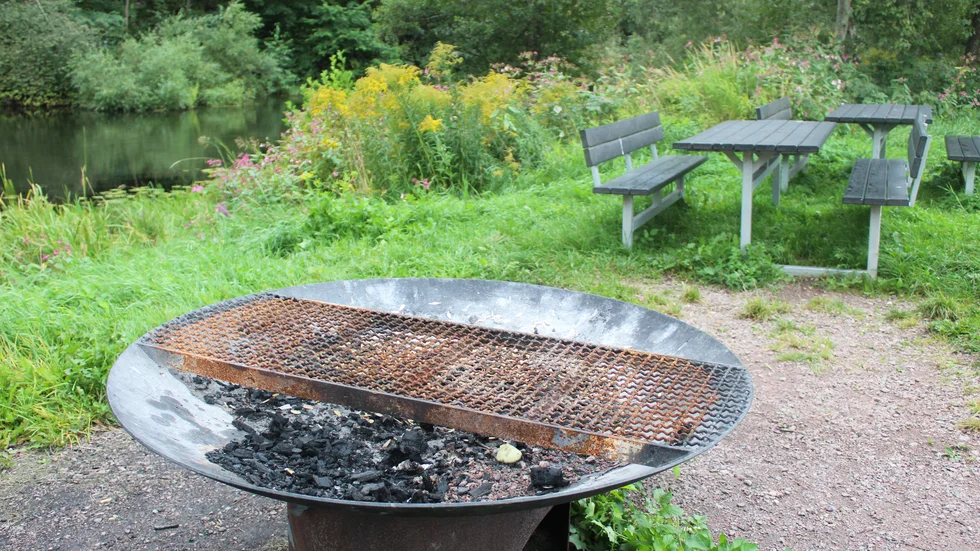 Grillplatsen vid Svartån nedanför Prästgårdsgärdet är en av de nyare i kommunen.