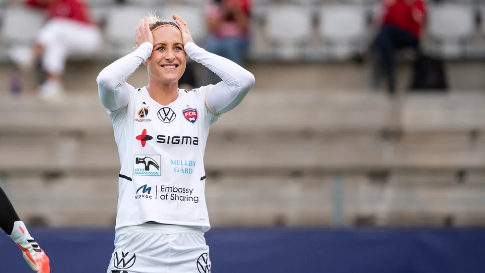 Sanne Troelsgaard svarade för två mål när Rosengård krossade Vittsjö. Arkivbild.