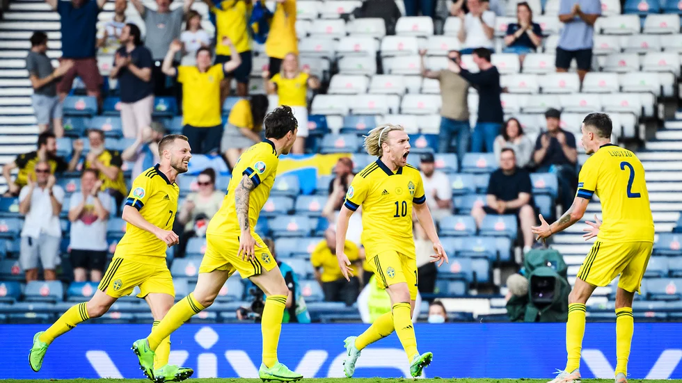 Emil Forsberg gjorde mål mot Ukraina, men det räckte inte till avancemang.