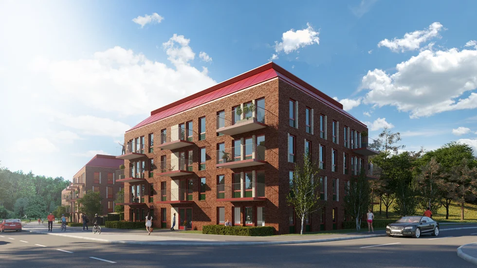 28 radhus och 57 lägenheter planeras att byggas i Södra Gunsta.