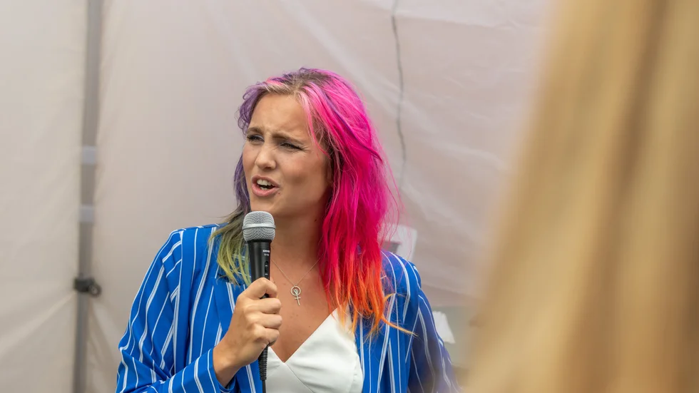 Aktivisten och före detta handbollsproffset Linnéa Claeson kommer till Motala för att föreläsa under Motala Innovation Week. Arkivbild.