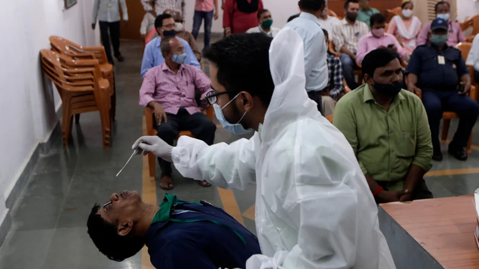 Nästan 90|000 personer har testat positivt för covid-19 på ett dygn i Indien, enligt landets hälsodepartement. Arkivbild.