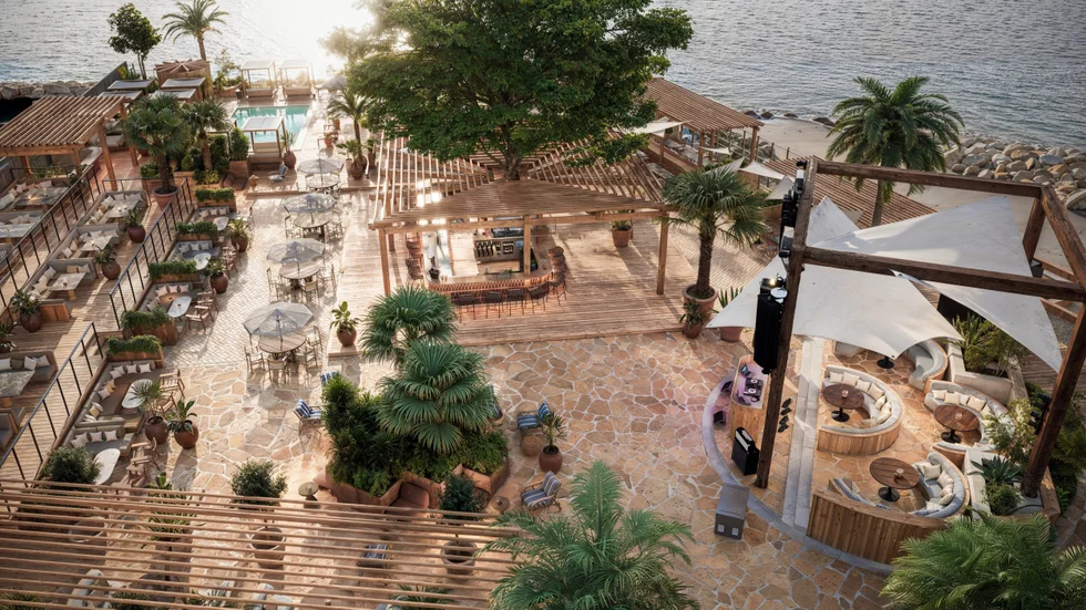 Nya Kallis 3D-rendering. ”Behövs det en ny restaurang i Visby? Denna stad som redan är genomsyrad av vattenhål där man kan fylla sitt krås på många vis”, skriver R. 