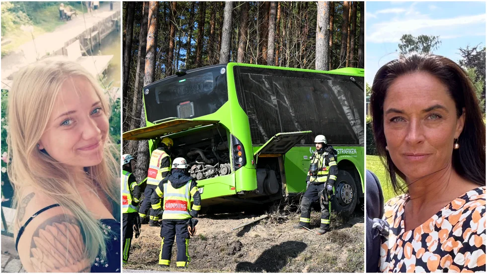 Barnmorskan Veronica Dahlman blev räddaren i nöden när hon hjälpte gravida Hanna Sirén Netzell efter bussolyckan.