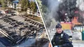 Huge Luleå car park fire destroys 90 cars