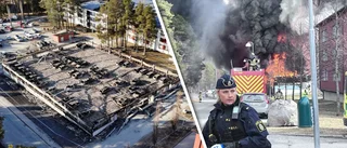 Huge Luleå car park fire destroys 90 cars