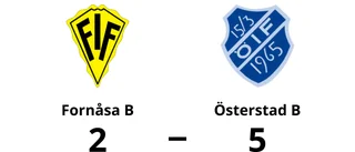 Förlust för Fornåsa B trots mål av Carl Cronegren och Erik Redebo