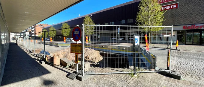 Delar av central gata i Motala avstängd – i flera veckor