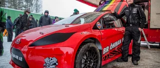 Besvärligt regn i rallycross