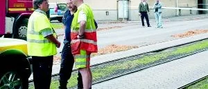 Spårvagn spårade ur