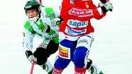 Fem av tio nya ansikten i Faik Hockey. Längst bak tränaren Sven Ericsson (till vänster) och Christer Kårebrand. På knä Jonas King, målvakten Pierre Ramsten och Mattias Gustafsson.
Foto: Gunnar      Johansson