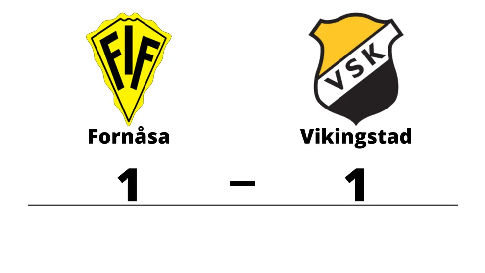 Fornåsa IF spelade lika mot Vikingstad SK