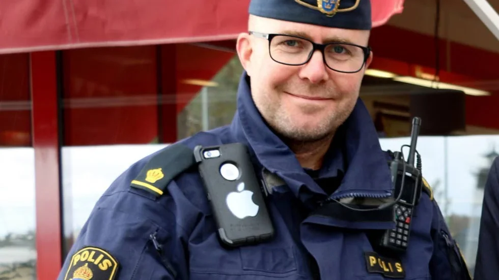 Områdespolisen Mathias Strandberg.