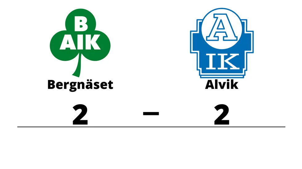 Bergnäsets AIK 3 spelade lika mot Alviks IK