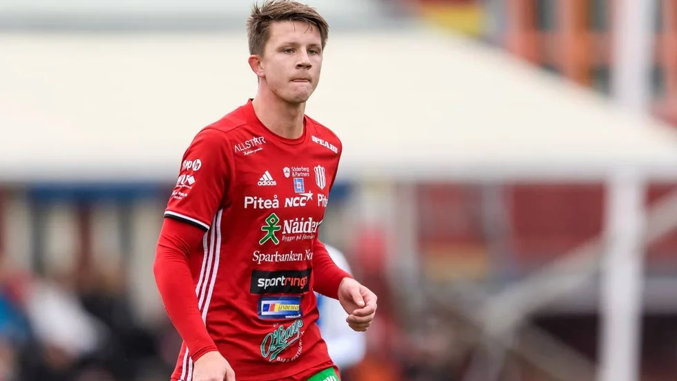 Joel Edström gjorde Piteå IF:s båda mål i segermatchen mot IFK Östersund..