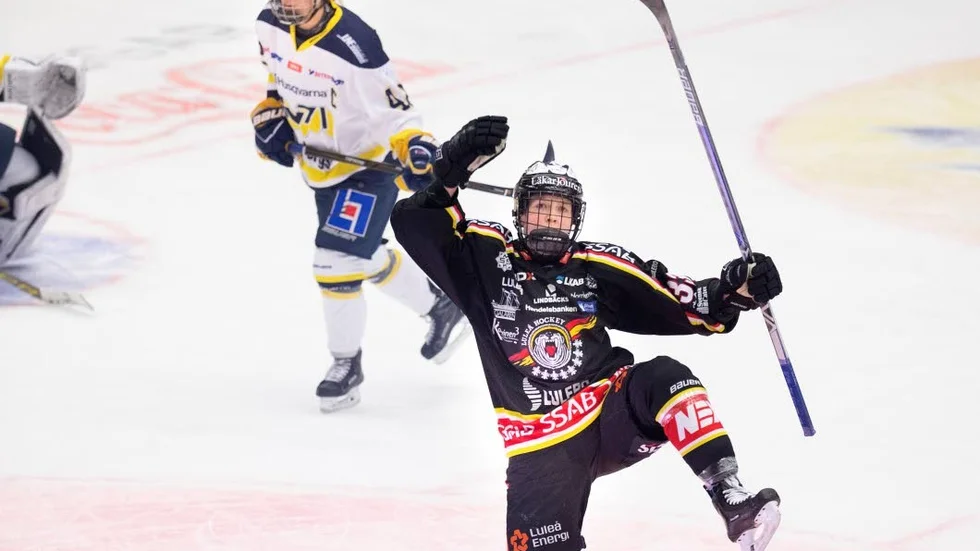 HET. Michelle Karvinen låg bakom fyra mål för Luleå/Munksund mot Leksand.