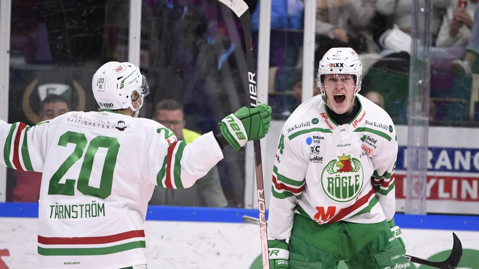 Rögle BK vann med hela 7–1 mot Fehervar. Arkivbild.