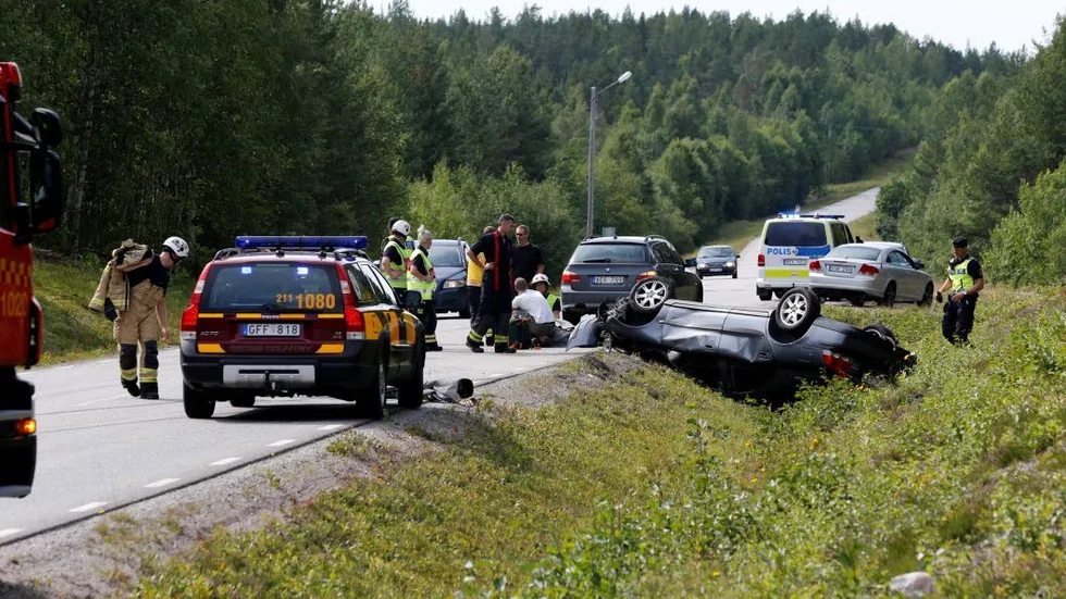 En singelolycka inträffade vid lunchtid på onsdagen på vägen mellan Hortlax och Blåsmark.