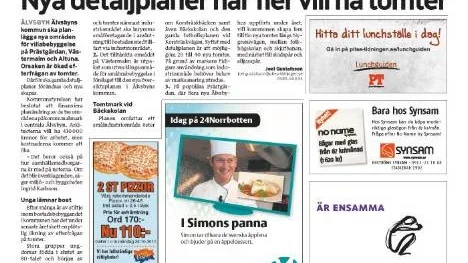 Klipp ur Piteå-Tidningen från 21/10 2011