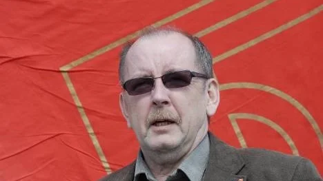 Anders Berg, ordförande för LO i Norrbotten, höll förstamajtalet i Arjeplog.